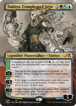 Tamiyo, Compleated Sage Borderless Kamigawa: Neon Dynasty NM MTG - Image 1