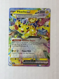 Pokemon TCG Pikachu ex 057/191 Sv08 Surging Sparks Holo Full Art Double Rare EN - Image 1