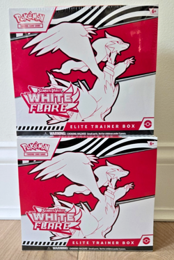 2x Pokemon TCG Scarlet & Violet White Flare ETB Elite Trainer Box Factory Sealed - Image 1