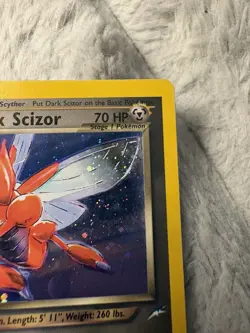 Pokemon Dark Scizor Neo Destiny Holo Rare Holo 9/105 English Card 2000 - Image 4