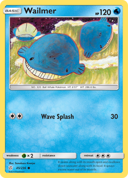 Wailmer 45/236 C Cosmic Eclipse Pokemon NM - Image 1