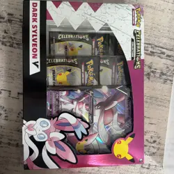 Pokemon TCG Celebrations Dark Sylveon V Collection Box Booster 2021 English - Image 1