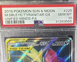 Pokemon PSA 10 Mega Sableye & Tyranitar GX Full Art Holo 225/236 Unified Minds - Image 3