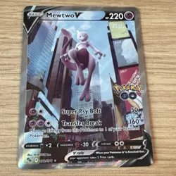 Pokemon Mewtwo V 072/078 Pokemon GO Ultra Rare Holo 220HP Eng 2022 - Image 1