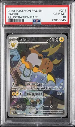 2023 POKEMON PAL EN-PALDEA EVOLVED ILLUSTRATION RARE #211 RAICHU PSA 10 - Image 1