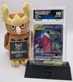 Mega Sableye & Tyranitar GX 101/196 Tag Team S-Chinese Graded (ACE 10) Pokemon - Image 1