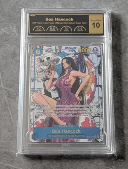 One Piece TCG - Boa Hancock - OP07-051 Manga English - PCG 10 GEM MINT - Image 1