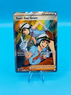 Pokemon Card Team Star Grunt 242/198 Scarlet & Violet Full Art Ultra Rare NM - Image 1