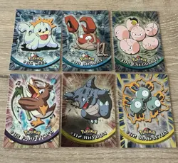 POKEMON CARDS LOT TOPPS BLUE LOGO FOIL HOLO 6 TOTAL - Image 1