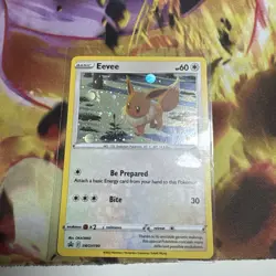 (Swirl) Eevee SWSH190 Holo Promo Sword & Shield Promo Pokemon Holo Pokemon Card - Image 1