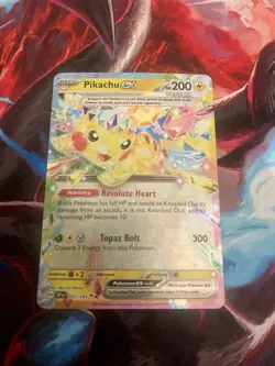 Pokemon Pikachu EX TCG Sv08: Surging Sparks Double Rare Holo Card 057/191 - Image 1