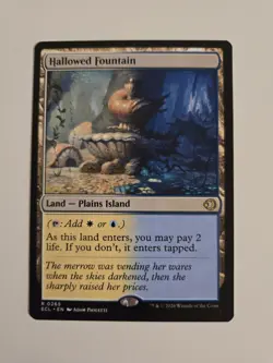 MTG Hallowed Fountain #265 Lorwyn Eclipsed Regular Lightly Played - Image 1