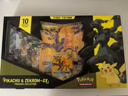 Pokemon Pikachu and Zekrom GX Premium Collection Sealed Tag Team Box - Image 1