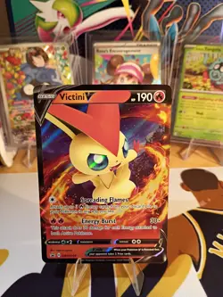 Pokemon TCG Victini V SWSH104 Sword & Shield Promo Holo English 190 LP - Image 1