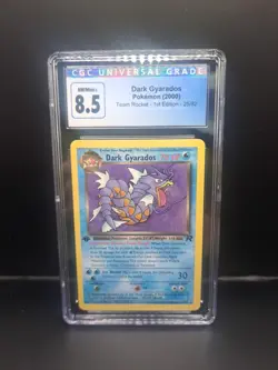 CGC 8.5 Dark Gyarados 25/82 Rare 1st Edition Team Rocket Pokemon Card - Image 1