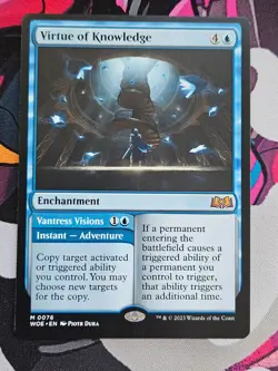 x1 VIRTUE OF KNOWLEDGE Wilds Of Eldraine WOE Magic ~ MTG MINT CARD - Image 1