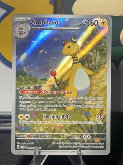 Pokemon TCG Ampharos 090/086 Me04: Chaos Rising Illustration Rare Holo - Image 1
