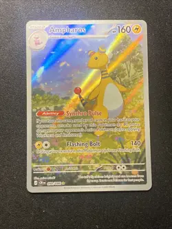 Pokemon TCG Ampharos 090/086 Me04: Chaos Rising Illustration Rare Holo - Image 5