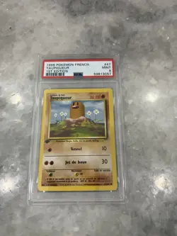 1999 pokemon French Diglett Taupiqueur #47 1st Edition PSA 9 Mint - Image 1