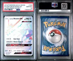2018 POKEMON SUN & MOON ULTRA PRISM SECRET FULL ART/DUSK MANE NECROZMA GX PSA 10 - Image 3
