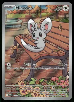 Pokemon Black Bolt Minccino 152/086 Holo Illustration Rare Near Mint - Image 1