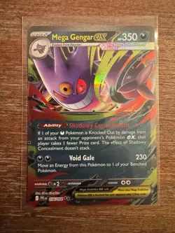 Mega Gengar ex 056/094 Double Rare Phantasmal Flames Pokemon Near Mint - Image 1