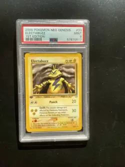 Pokemon Electabuzz Neo Genesis 033/111 1st Edition PSA 9 MINT - Image 1