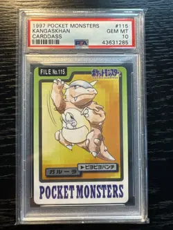 PSA 10 Gem Mint Kangaskhan No. 115 Carddass 1997 Japanese Card Graded - Image 1