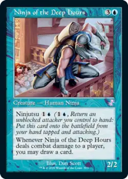 [1x] Ninja of the Deep Hours Near Mint, English Time Spiral Remastered MTG Magic - Image 1