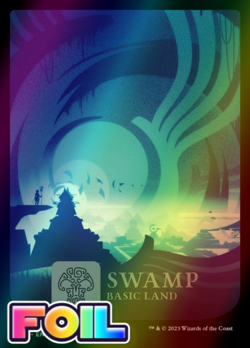 x1 Swamp LCI MTG 289 FOIL FULL ART BASIC LAND M/NM 1x - Image 1