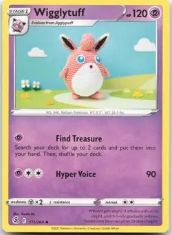 Wigglytuff 111/264 - Fusion Strike - Uncommon - Pokemon - Image 1