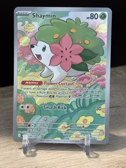 Shaymin 185/182 Illustration Rare Holo SV10: Destined Rivals Pokemon NM - Image 1