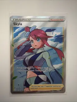 Pokemon Skyla Full Art Ultra Rare Holo Trainer Card 072/072 Shining Fates - Image 1