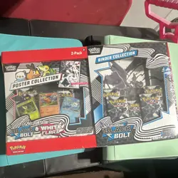 Pokemon TCG Scarlet & Violet Black Bolt/White Flare Binder+Poster 9 Packs - Image 1