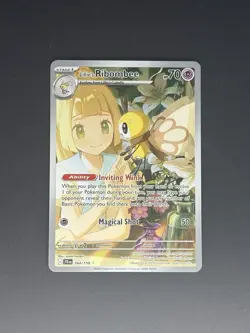 Pokemon TCG Lillie's Ribombee Card Journey Together Illustration, 164/159 - Image 1