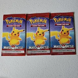 Lot Of 3 Pokemon Match Battle McDonalds 2022 Promo Booster Packs Sealed - Image 1