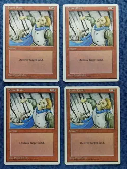 MTG 4x Stone Rain x4 LP Fourth 4th Edition Magic Playset Pauper Vintage - Image 1
