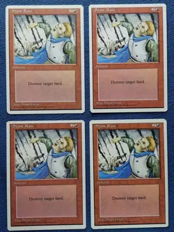 MTG 4x Stone Rain x4 LP Fourth 4th Edition Magic Playset Pauper Vintage - Image 2