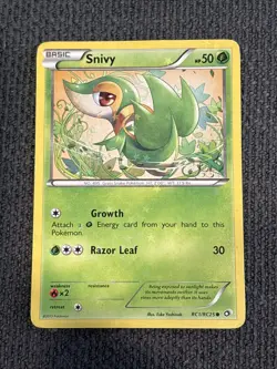 Pokemon TCG Snivy RC1/RC25 Black White Legendary Treasures Radiant Collection MP - Image 1