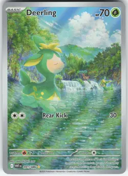 DEERLING 091/086 ILLUSTRATION RARE WHITE FLARE POKEMON NM - Image 1