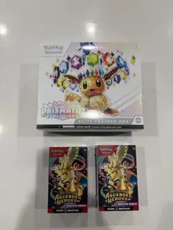 Pokemon TCG Prismatic Evolutions ETB + Ascended Heroes Booster Bundle Lot of (2) - Image 2