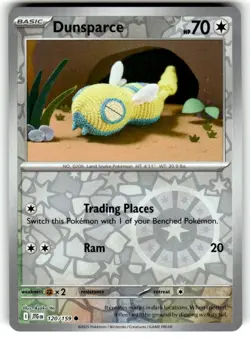 Dunsparce 120/159 Common Journey Together Pokemon Reverse Holo Near Mint - Image 1