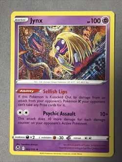 Pokemon TCG * 62/195 Jynx Uncommon * Silver Tempest SWSH * NM - Image 1