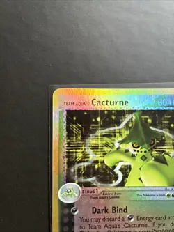 Pokemon TCG Team Aqua's Cacturne 1/95 EX Magma vs Aqua Reverse Holo Rare LP - Image 5
