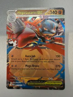 Pokemon TCG - Mega Lucario ex 077/132 Play Stamped Prize Pack Series 8 Holo - Image 1