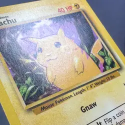 LP Pikachu 58/102 Common Base Set Unlimited Pokemon 1999 Mitsuhiro Arita - Image 3