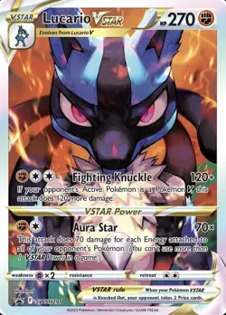SEALED Pokemon TCG Lucario VSTAR SWSH291 Black Star Promo Crown Zenith Near Mint - Image 1