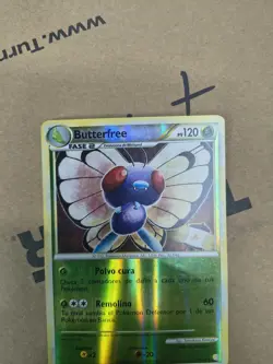Pokemon Butterfree Heartgold & Soulsilver 16/123 Reverse Holo Rare HP 120 Engli… - Image 3