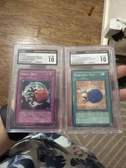 CGC 10 YuGiOh Graceful Dice & Skull Dice EDS-002 Eds 003 Bundle (similar To Psa) - Image 1