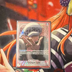 One Piece Card Game Trafalgar Law Leader Card OP14-001 5000 Power Regular - Image 1